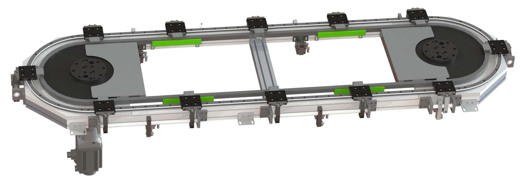 椭圆型材链传动环形导轨运送线25-OV2系列(图3)